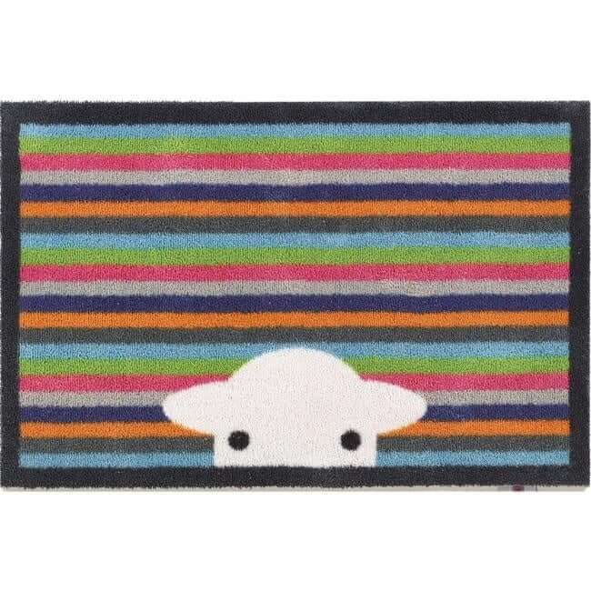 The Rugs Eco-Friendly Washable Striped Multicolour Mat | Trap 95% Dirt