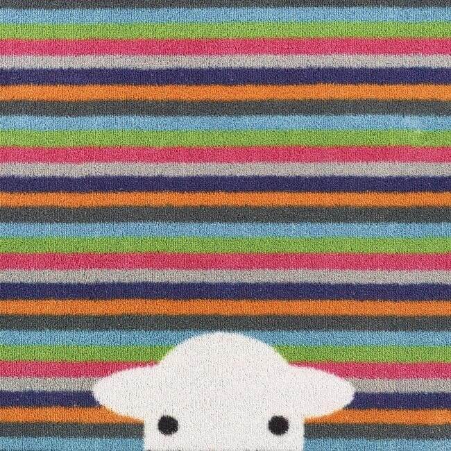 The Rugs Eco-Friendly Washable Striped Multicolour Mat | Trap 95% Dirt