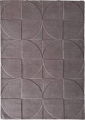Penny Geometric Wool Purple Rug