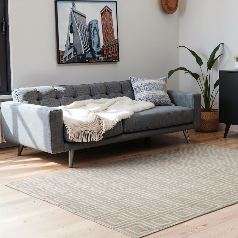 Perles Shortpile Howlite Rug – Modern Geometric