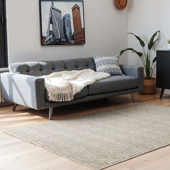 Perles Shortpile Howlite Rug – Modern Geometric