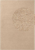 Puristic Fine Boucle Wool Rug Knots Beige