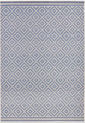 Indoor - Outdoor Blue Raute Rug
