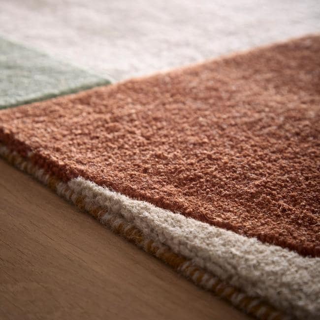 The Rugs Retro Deco Geometric Wool Rug - Statement Piece