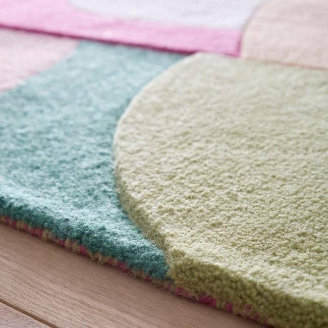 The Rugs Retro Deco Geometric Wool Rug - Statement Piece