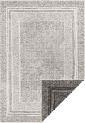 Reversible Indoor Outdoor Flatweave Black Rug