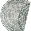 Siruma Reversible Round Indoor-Outdoor Green Rug