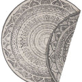 Siruma Reversible Round Indoor-Outdoor Grey Rug