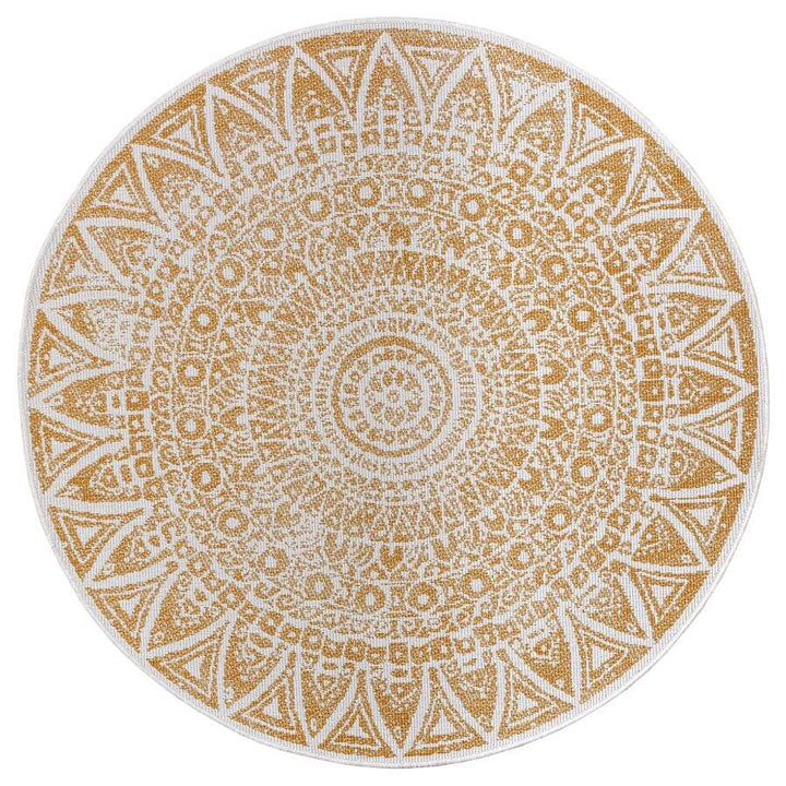 The Rugs Outdoor-Indoor Reversible Round Rug: Versatility