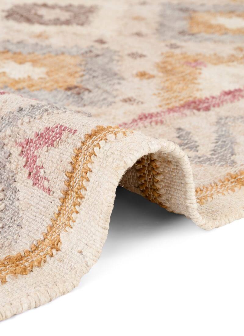 The Rugs Roya Afghan Kelim Rug – Parsa Cream Multicolour