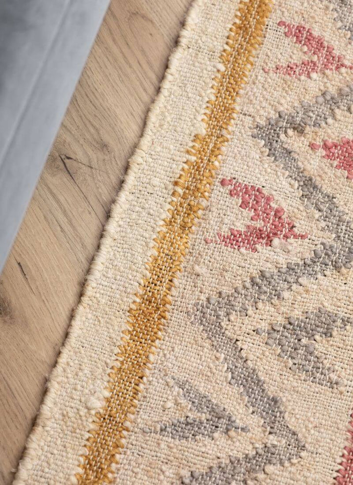 The Rugs Roya Afghan Kelim Rug – Parsa Cream Multicolour