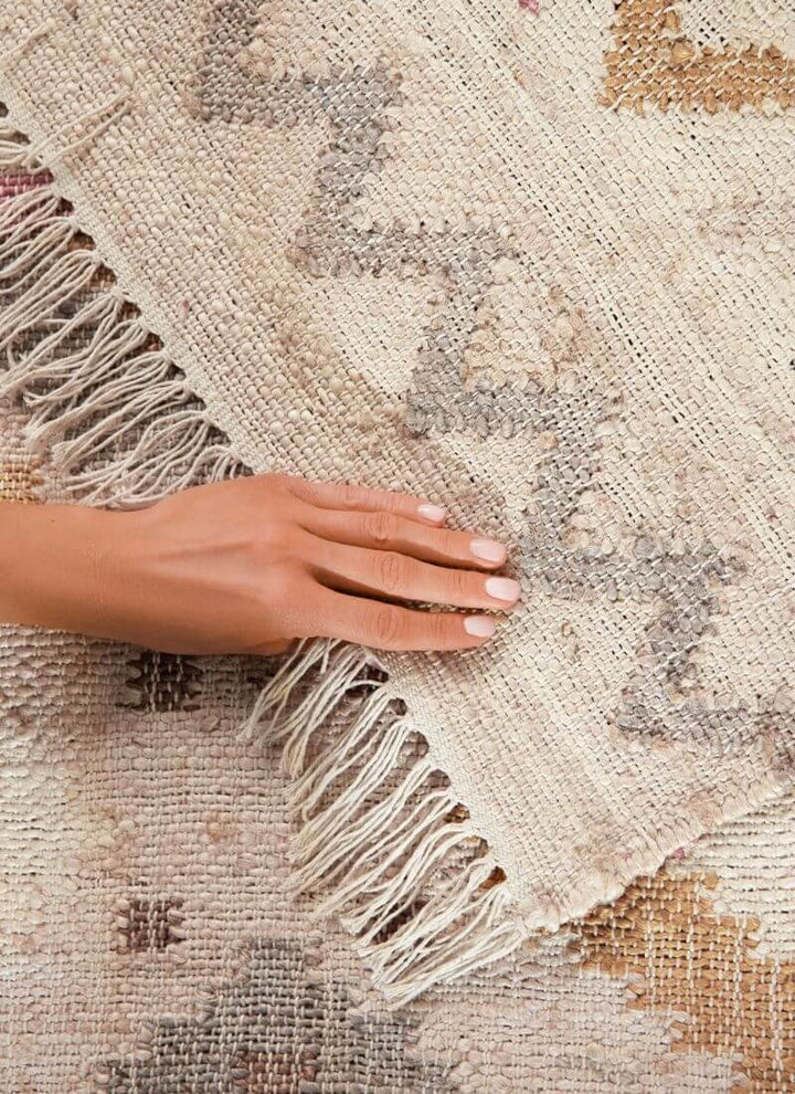 The Rugs Roya Afghan Kelim Rug – Parsa Cream Multicolour