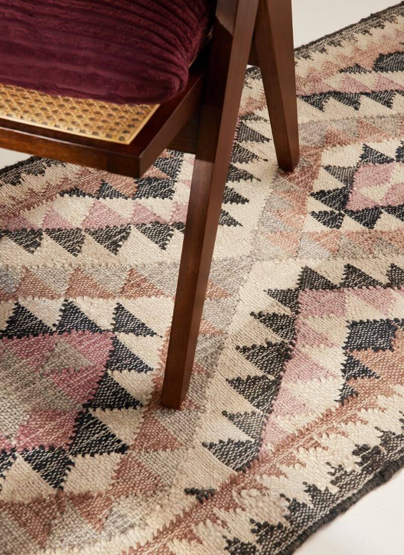 The Rugs Roya Afghan Kelim Rug – Parsa Cream Multicolour