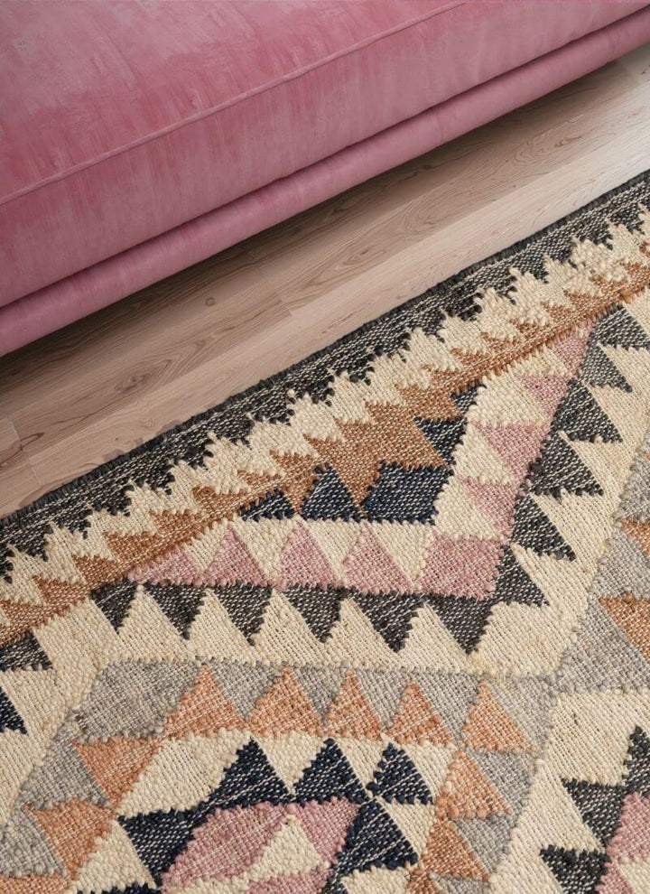 The Rugs Roya Afghan Kelim Rug – Parsa Cream Multicolour