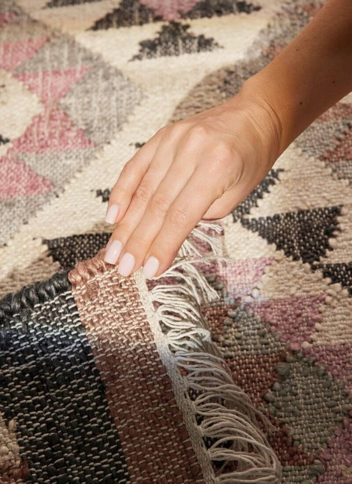 The Rugs Roya Afghan Kelim Rug – Parsa Cream Multicolour