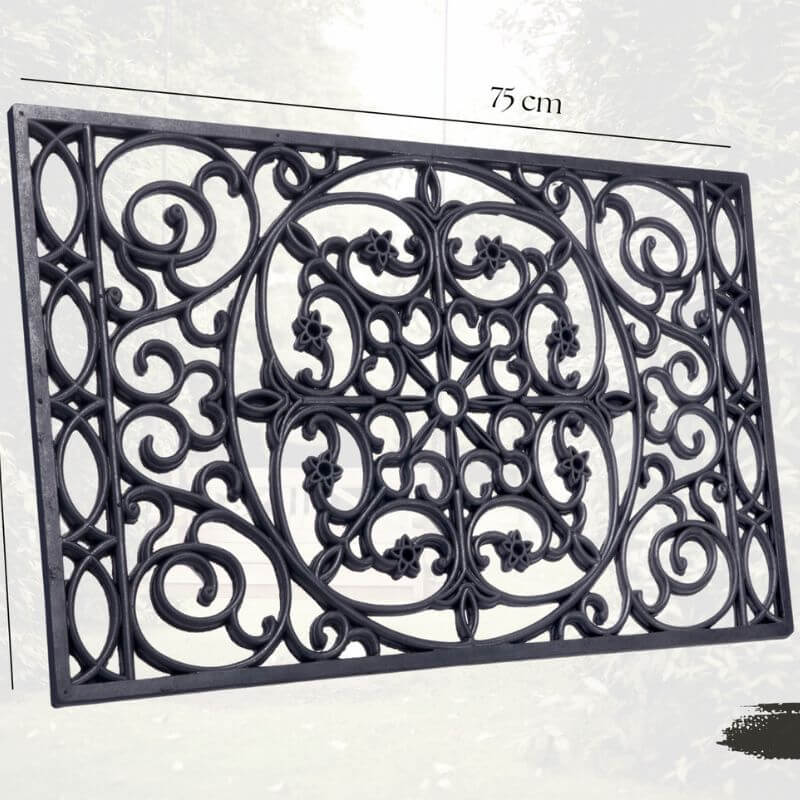 Mix Mats Doormat Cast Iron Design Rubber – 45x75 cm