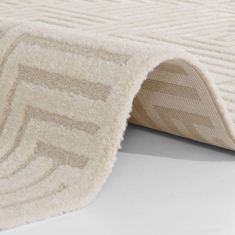 Soft Pile Rug with High-Low Texture