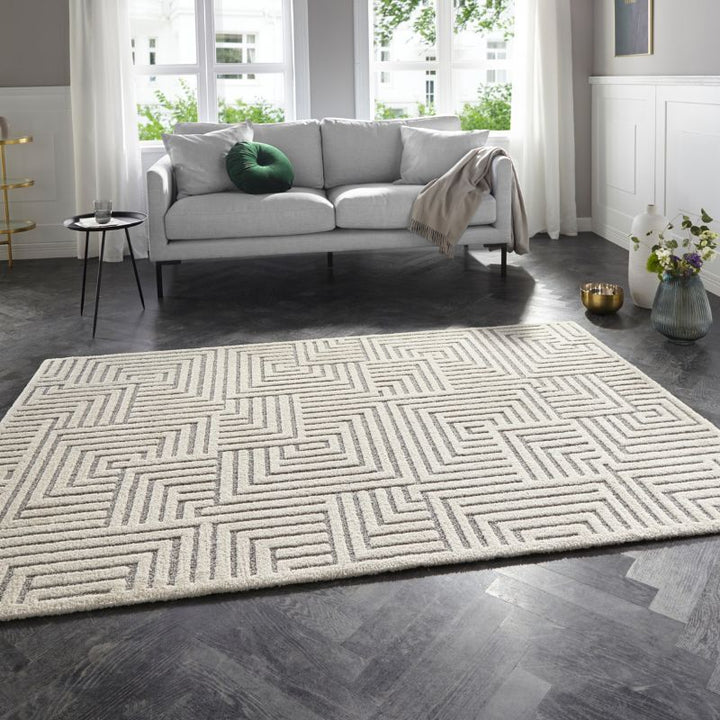 Soft Pile Rug with High-Low Texture