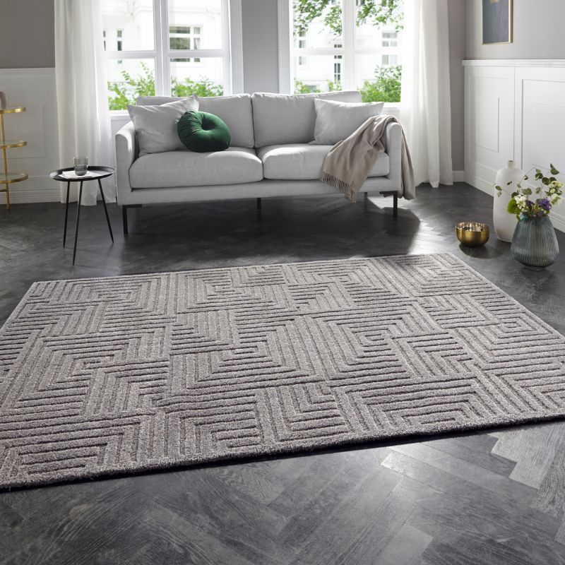 Soft Pile Rug with High-Low Texture
