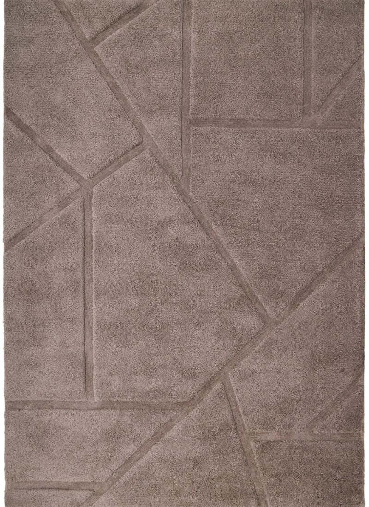 Scandinavian deep pile rug in cream and grey, featuring a minimalist design with soft texture and modern appeal.
