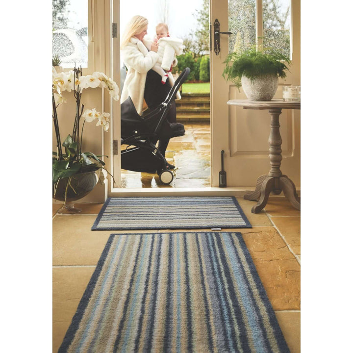 The Rugs Eco-Friendly Washable Striped Mat | Trap 95% Dirt