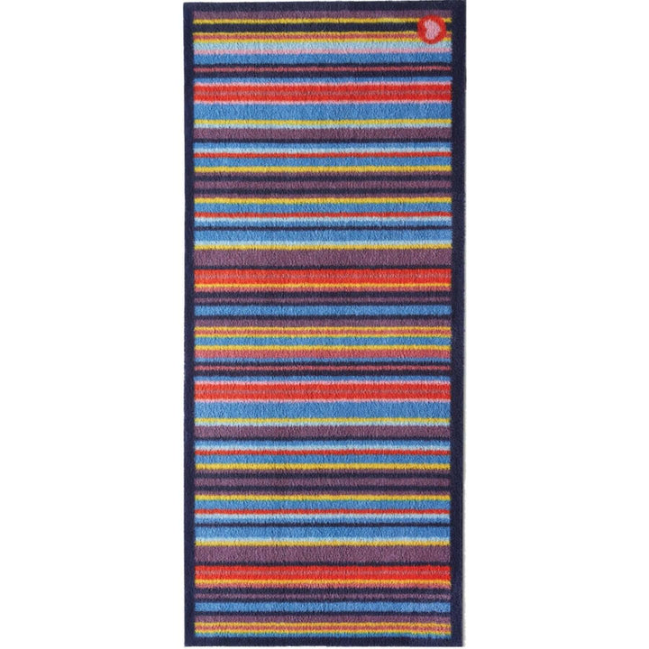 The Rugs Eco-Friendly Washable Striped Multicolour Mat | Trap 95% Dirt