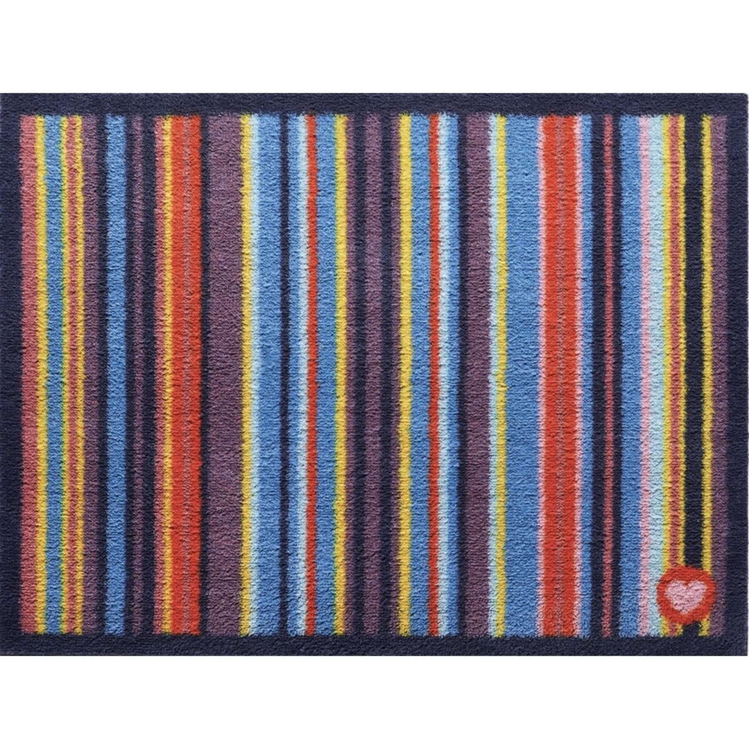 The Rugs Eco-Friendly Washable Striped Multicolour Mat | Trap 95% Dirt