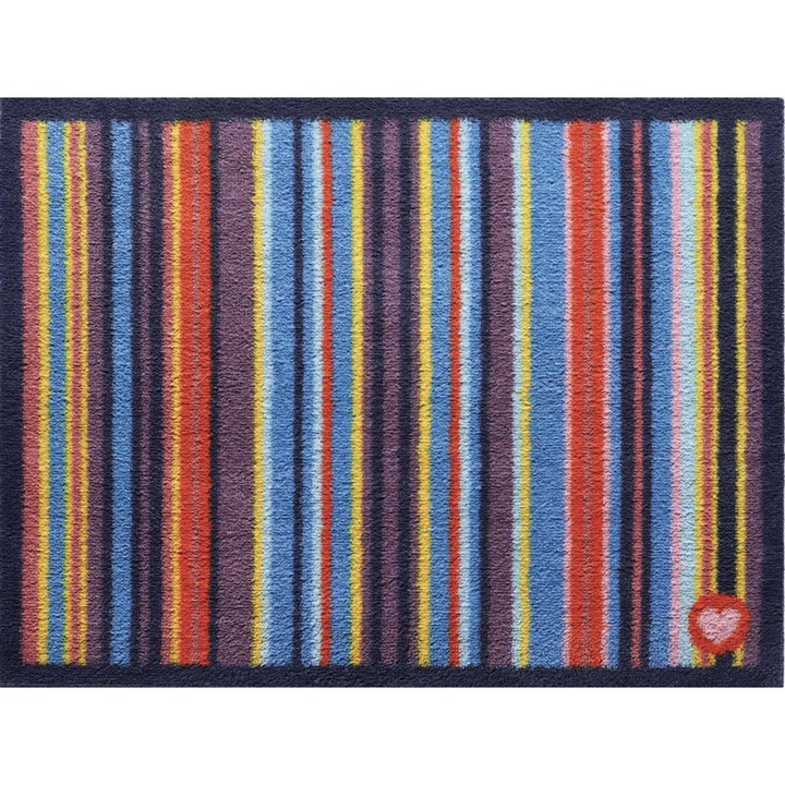 The Rugs Eco-Friendly Washable Striped Multicolour Mat | Trap 95% Dirt