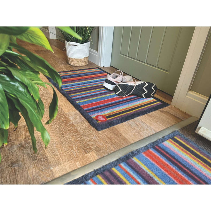The Rugs Eco-Friendly Washable Striped Mat | Trap 95% Dirt