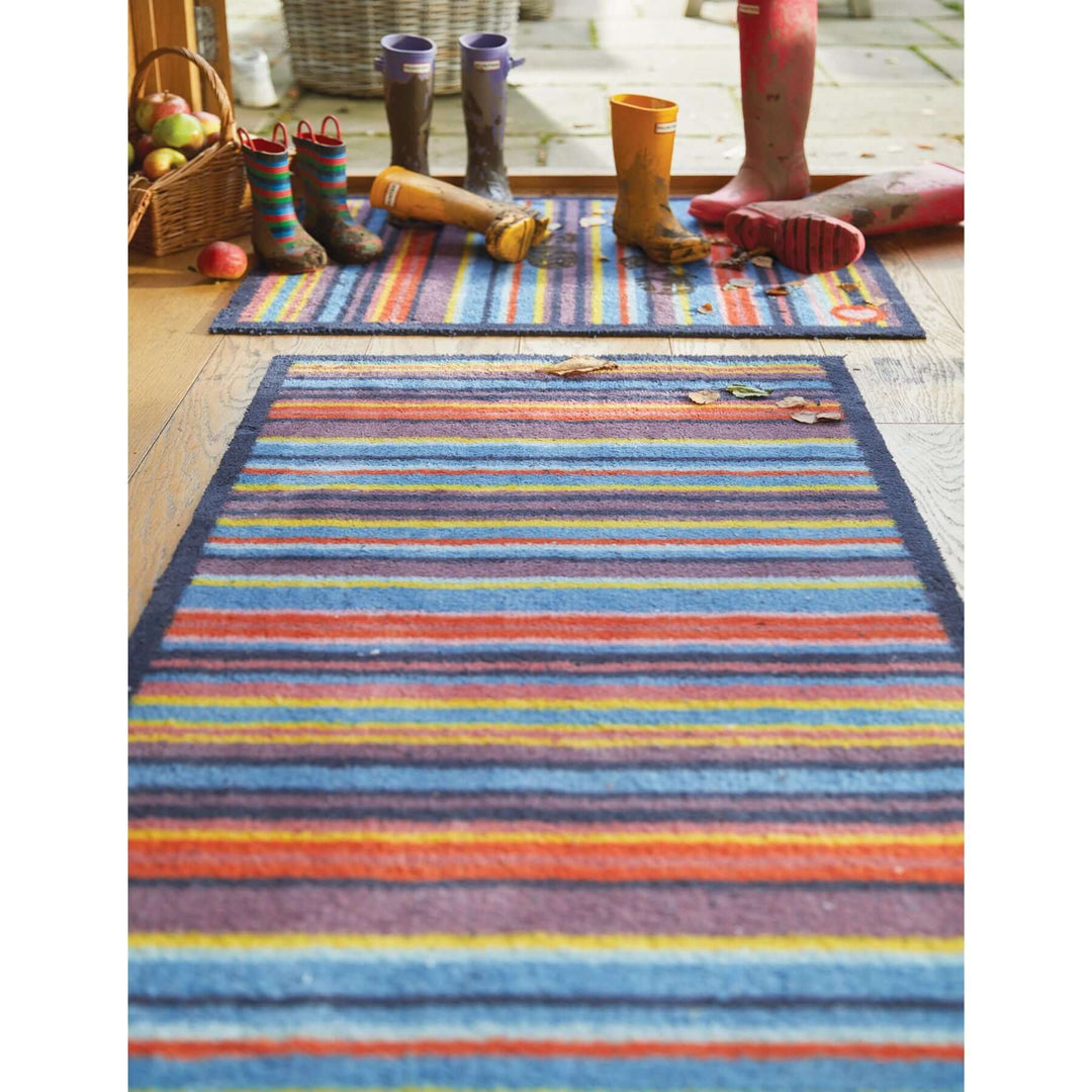 The Rugs Eco-Friendly Washable Striped Mat | Trap 95% Dirt