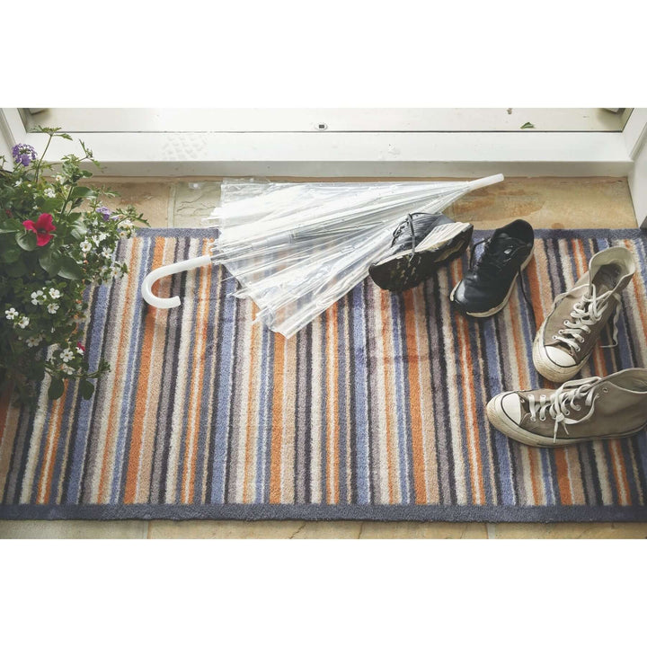 The Rugs Eco-Friendly Washable Striped Mat | Trap 95% Dirt