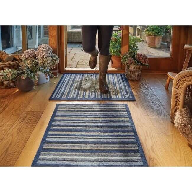 The Rugs Eco-Friendly Washable Striped Mat | Trap 95% Dirt