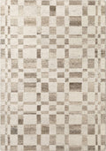 Vikosa Boho Wool Rug Structa Natural Brown Cream