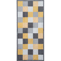Washable Geometric Yellow 67x150 cm Mat