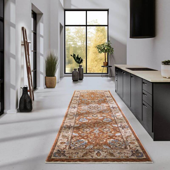 The Rugs Short-Pile Oriental Bordered Design Rug