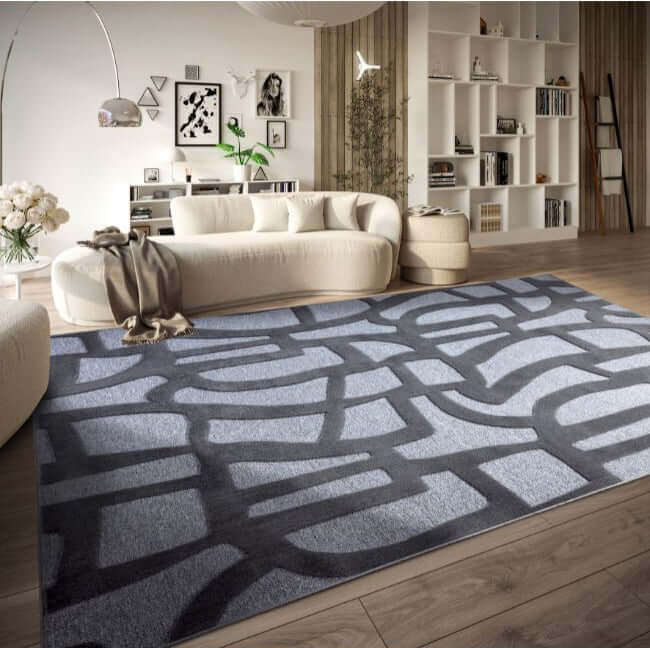 The Rugs Geometric Design Short Pile Rug - Modern Comfort