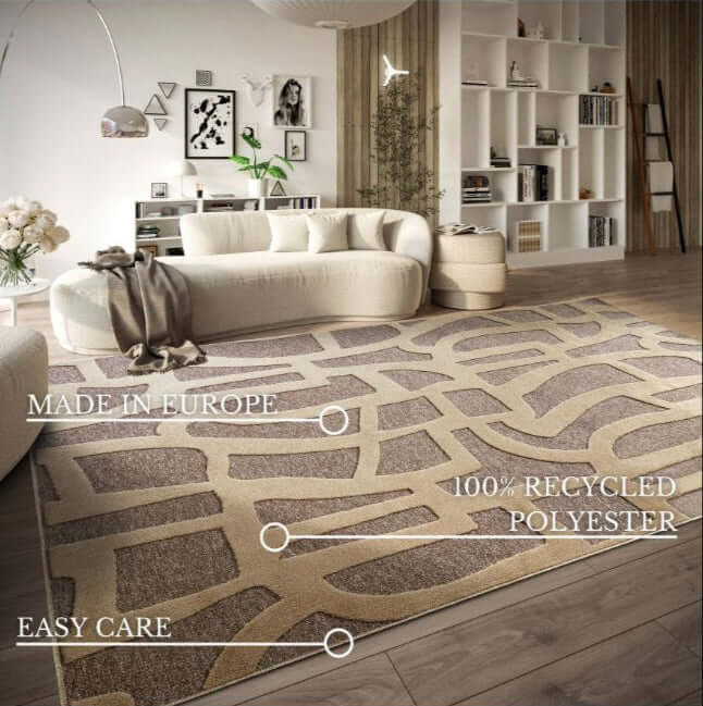 The Rugs Geometric Design Short Pile Rug - Modern Comfort