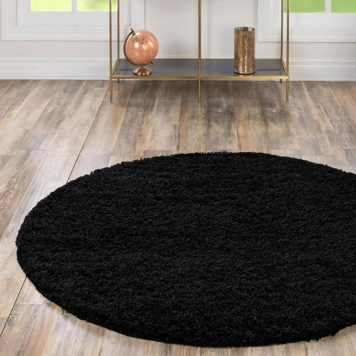 Washable Black Shaggy Rug | Luxury British Design | The Rugs