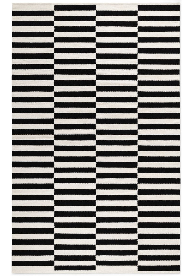 Wool Rug Donna – Black & Natural White