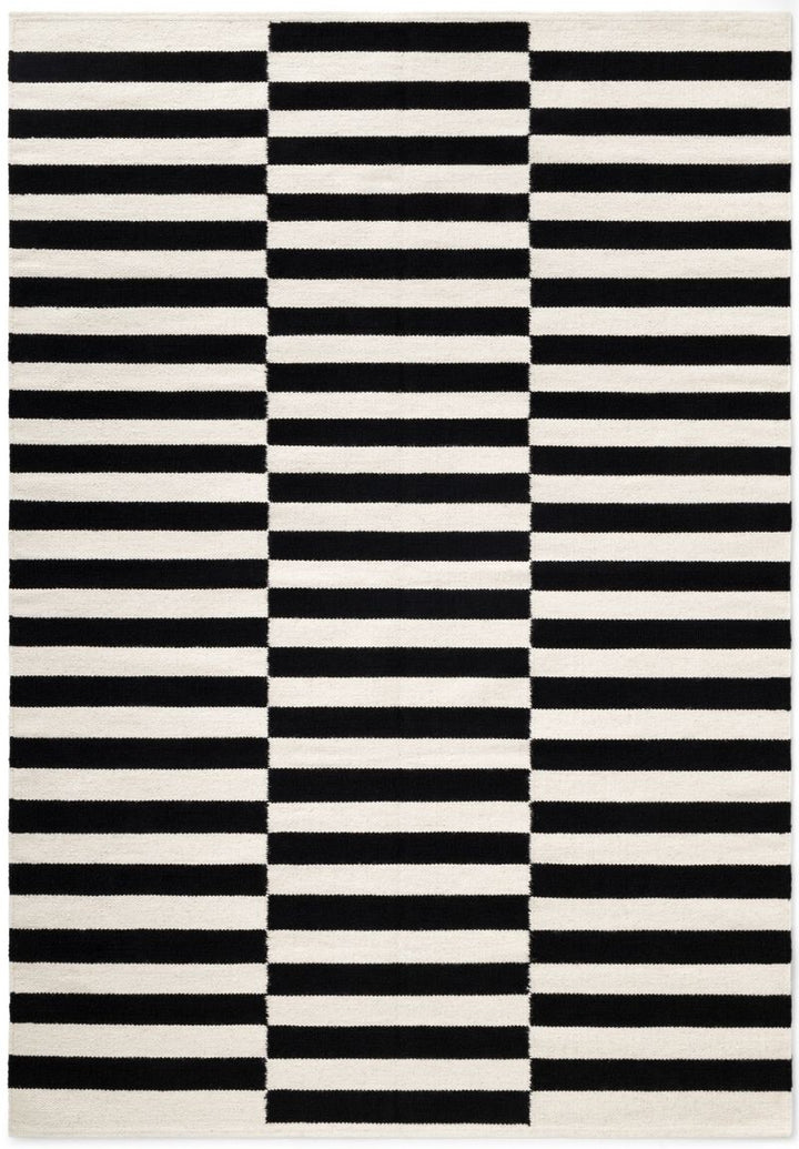 Wool Rug Donna – Black & Natural White