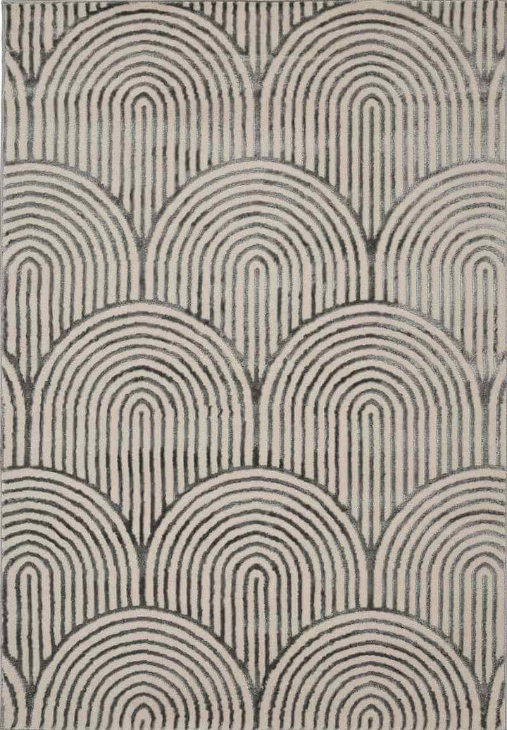 Zeo Deco Rug – Soft 3D Texture in Beige & Blue