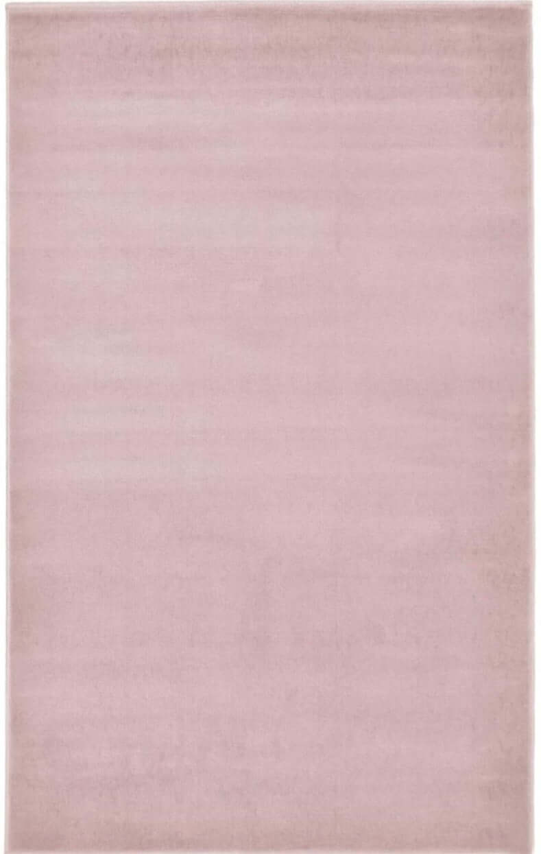 Solid Design Living Room Rug in Pink | Durable & Stylish |