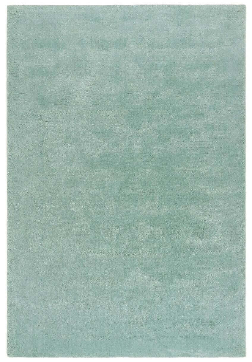 Hush Solid Aqua Luxury Rug | Handcrafted Wool-Viscose Blend