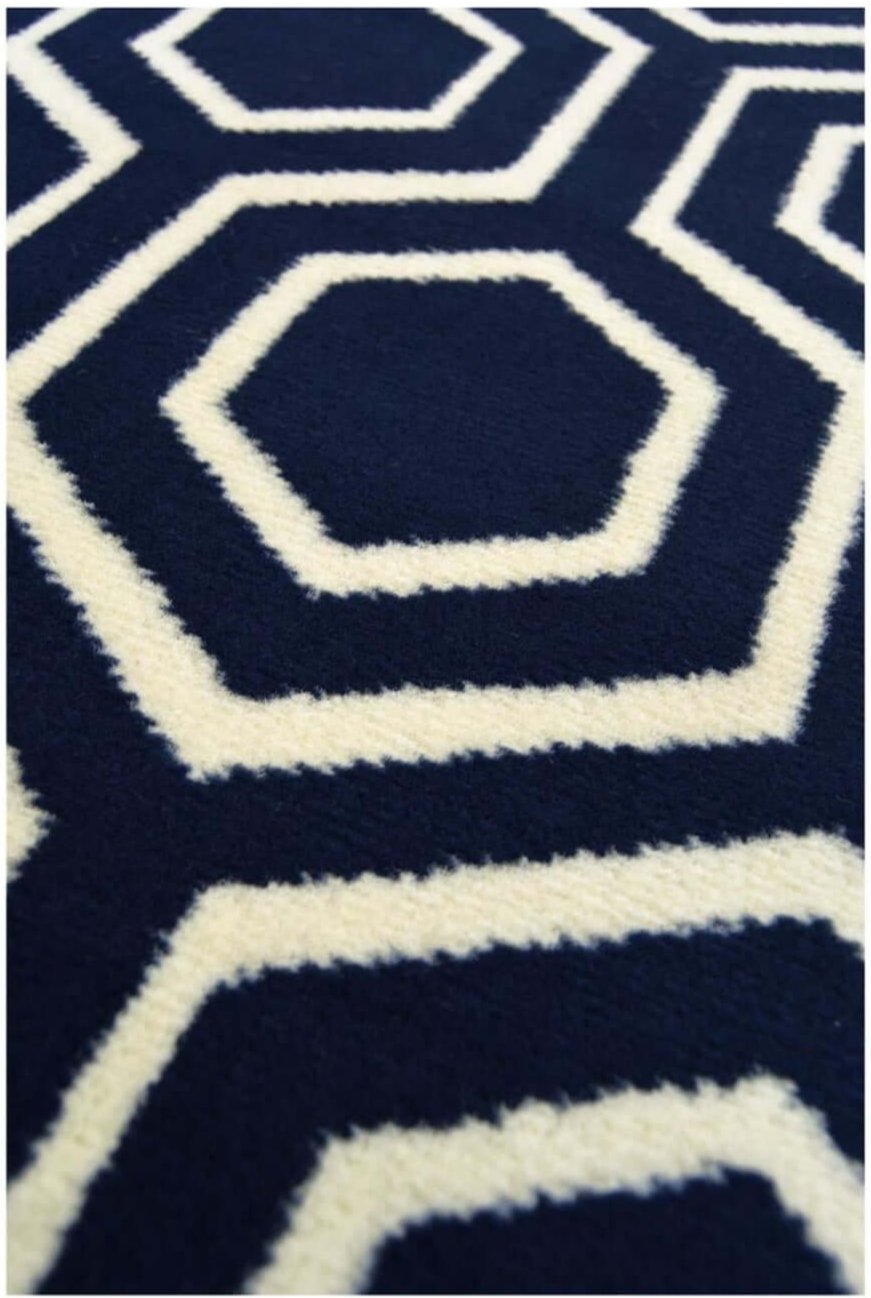 Maestro Labyrinth Navy Rug | Geometric Elegance | The Rugs