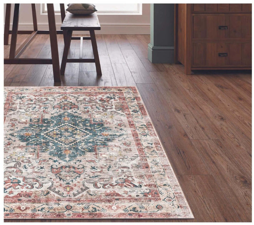 Ultra Soft Machine Washable Rug | Persian-Inspired | Buram