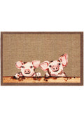 Washable Animal Piglets Themed Mat
