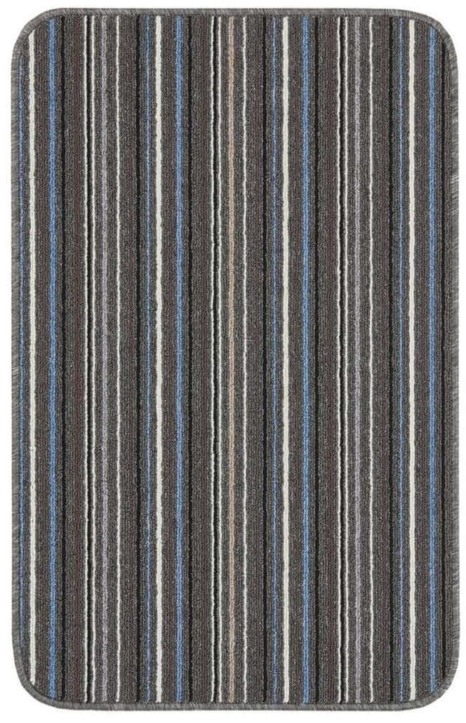 Stockholm Lead/Light Blue Washable Mat - Stylish & Practical