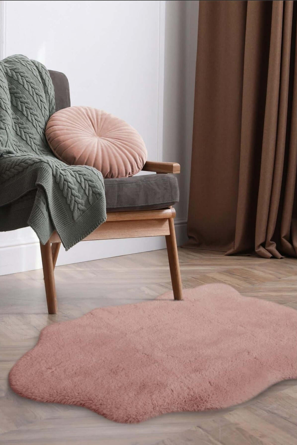 Luxury Pink Faux Fur Rug | Soft, Stylish Home Decor|The Rugs
