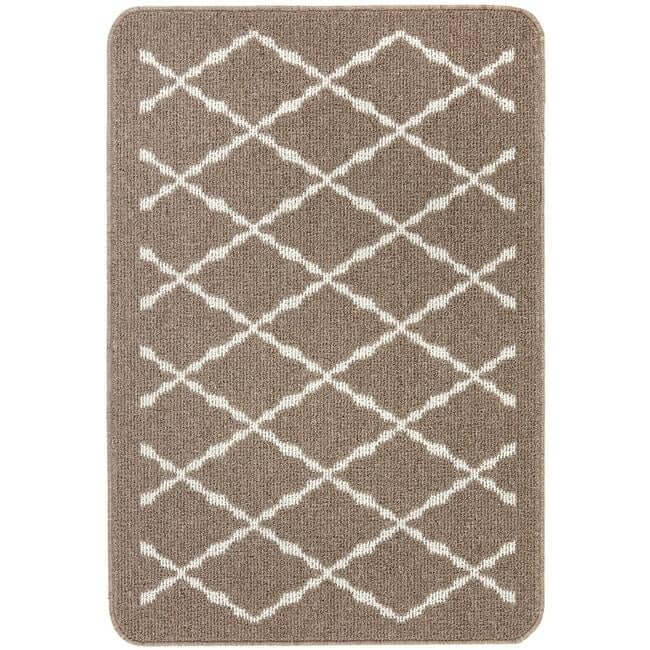 The Rugs Durable Washable Mats & Runners with Diamond Design