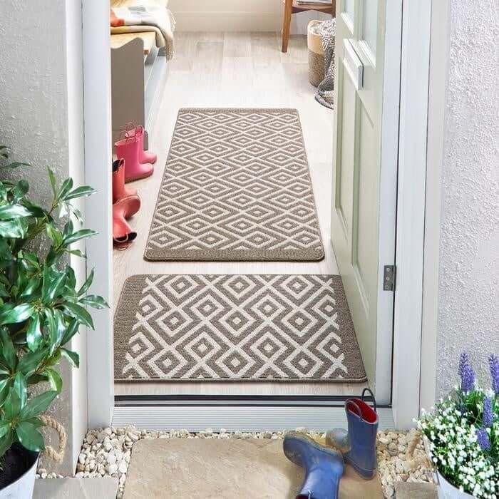 The Rugs Durable Washable Mat: Diamond Design | Eco-Friendly